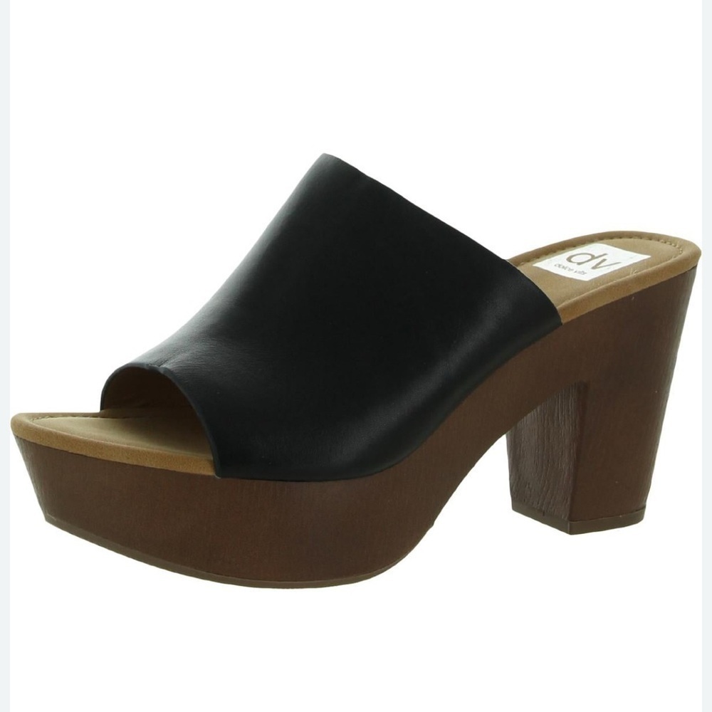 Nordstrom Dolce Vita black platform sexy classic 90’s chunky mule size 10 heels
